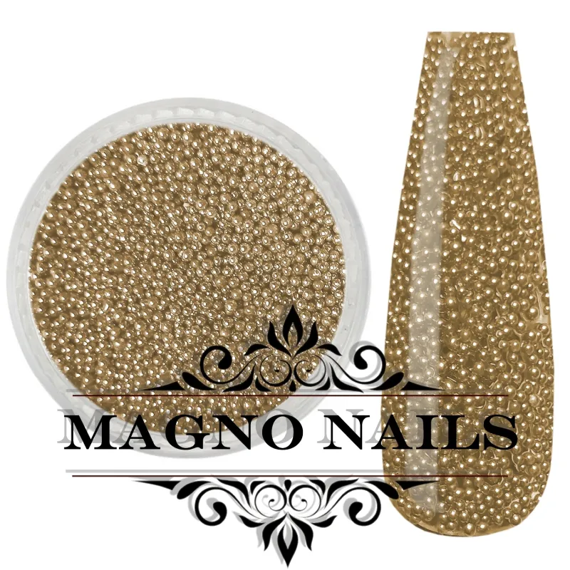 Nail Art Glasperlen - Glas Beads - gold Nägel Nail art Nailart Nageldesign Nagel